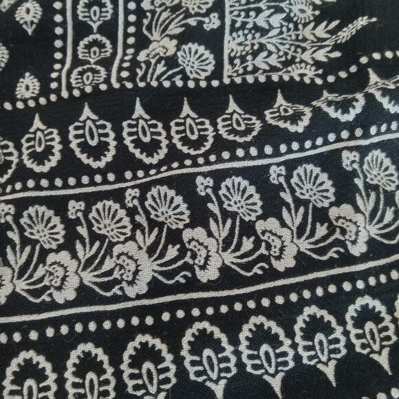 NWT Old Navy Boho Crinkle Gauze Swing Top M Black Peasant Long Sleeve Blouse - Picture 7 of 15